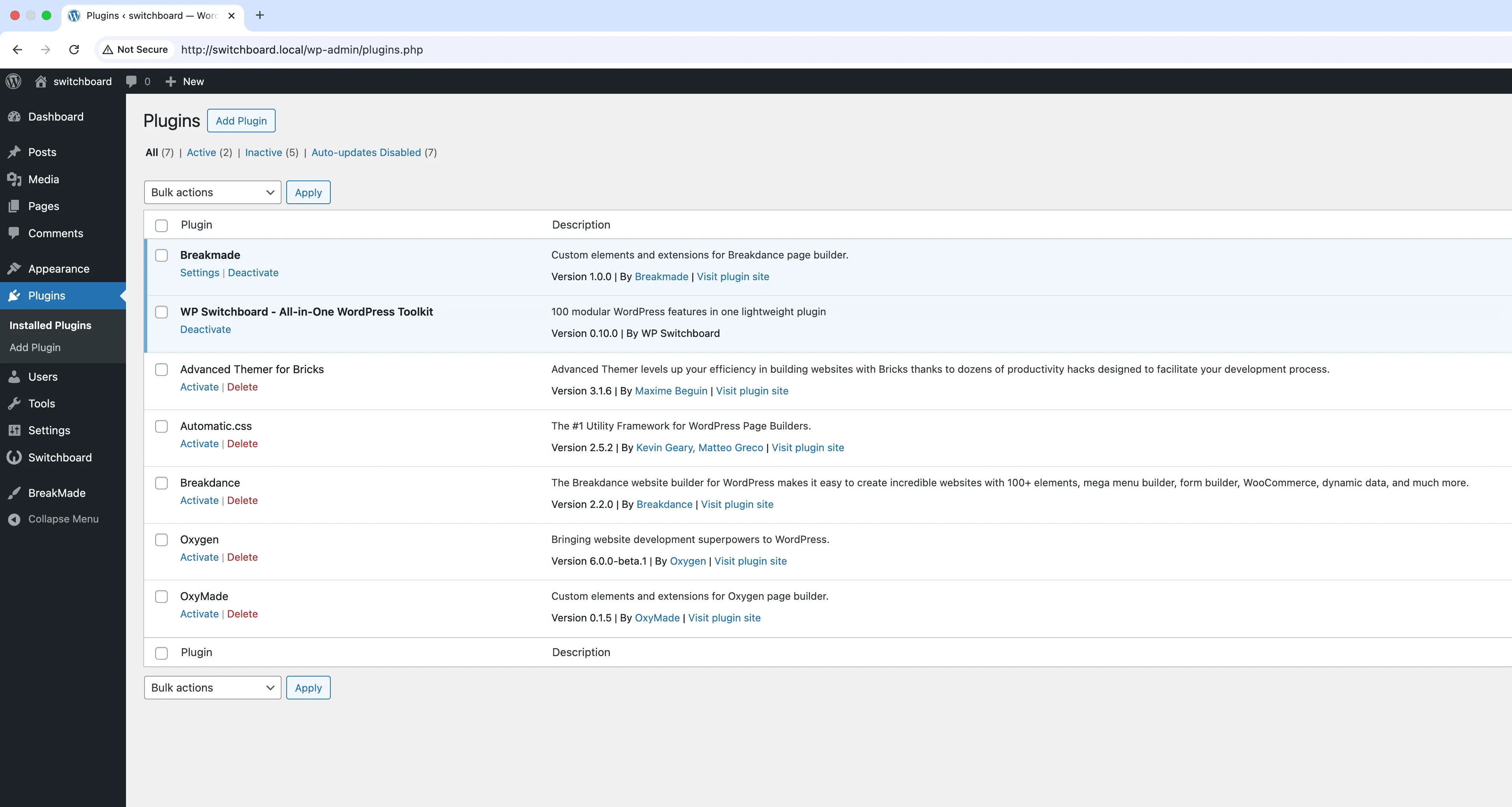 After - Display Active Plugins First module