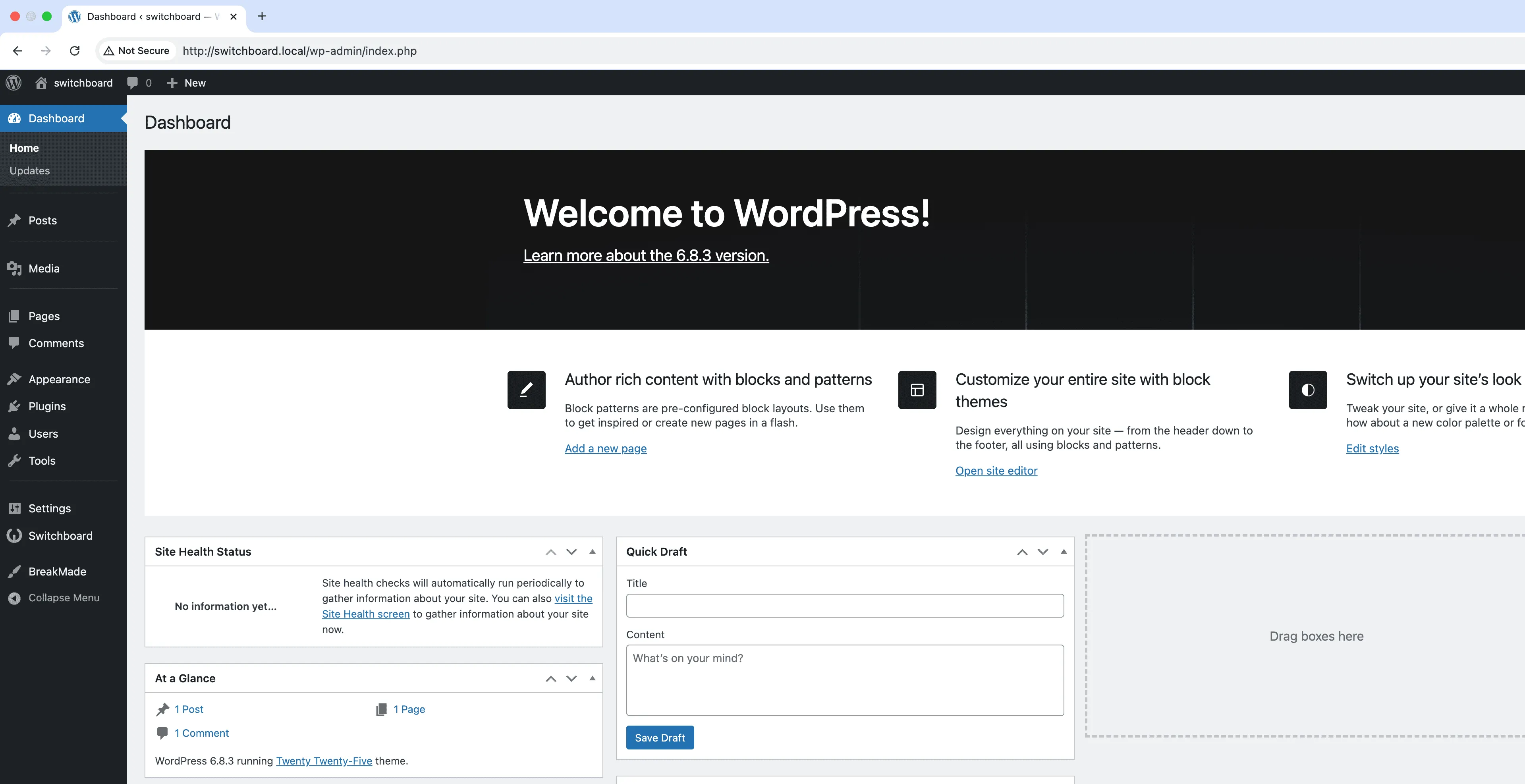 After - Admin Menu Separator module