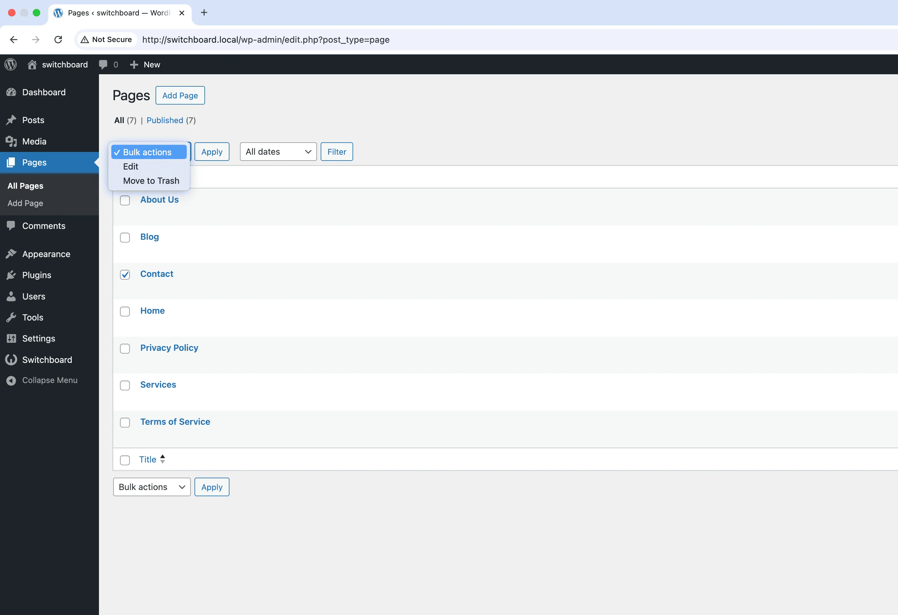 Before - Change Post Type module