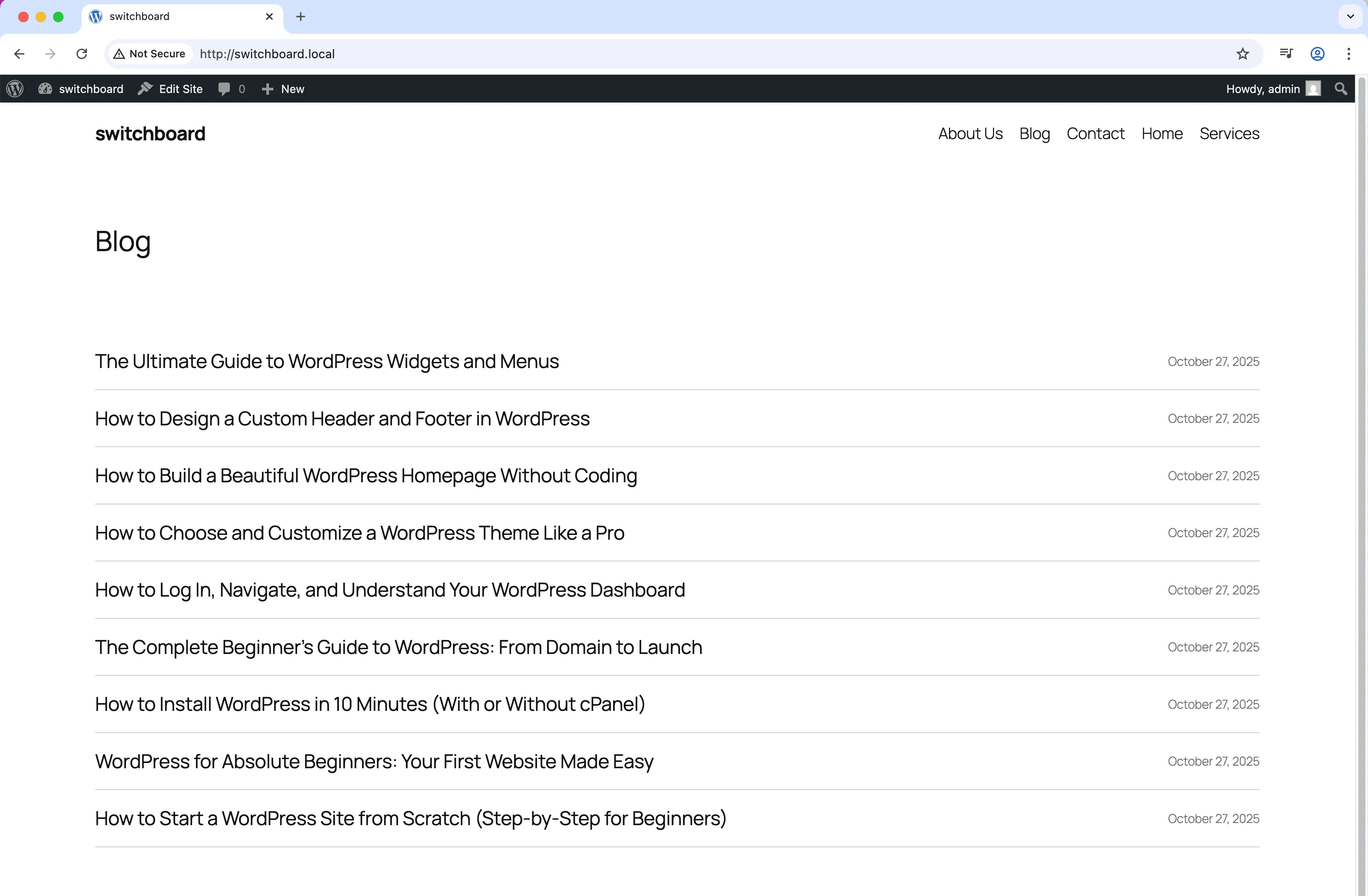 Before - Custom Post Order module