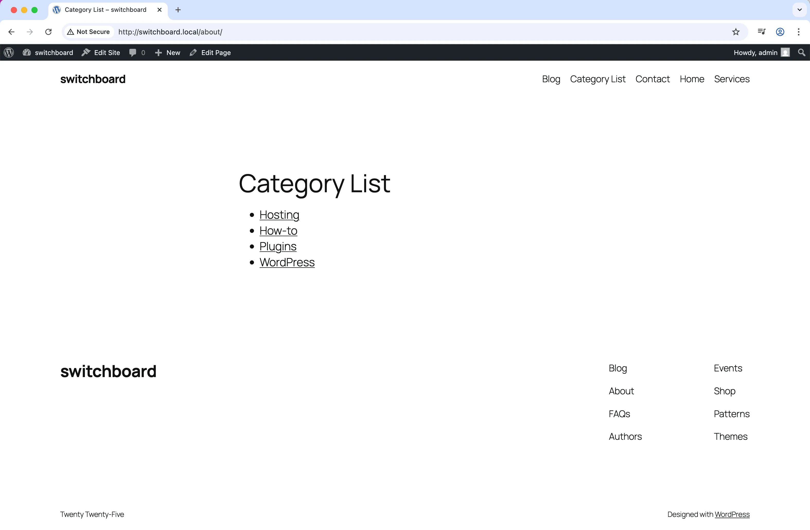 Before - Custom Taxonomy Order module