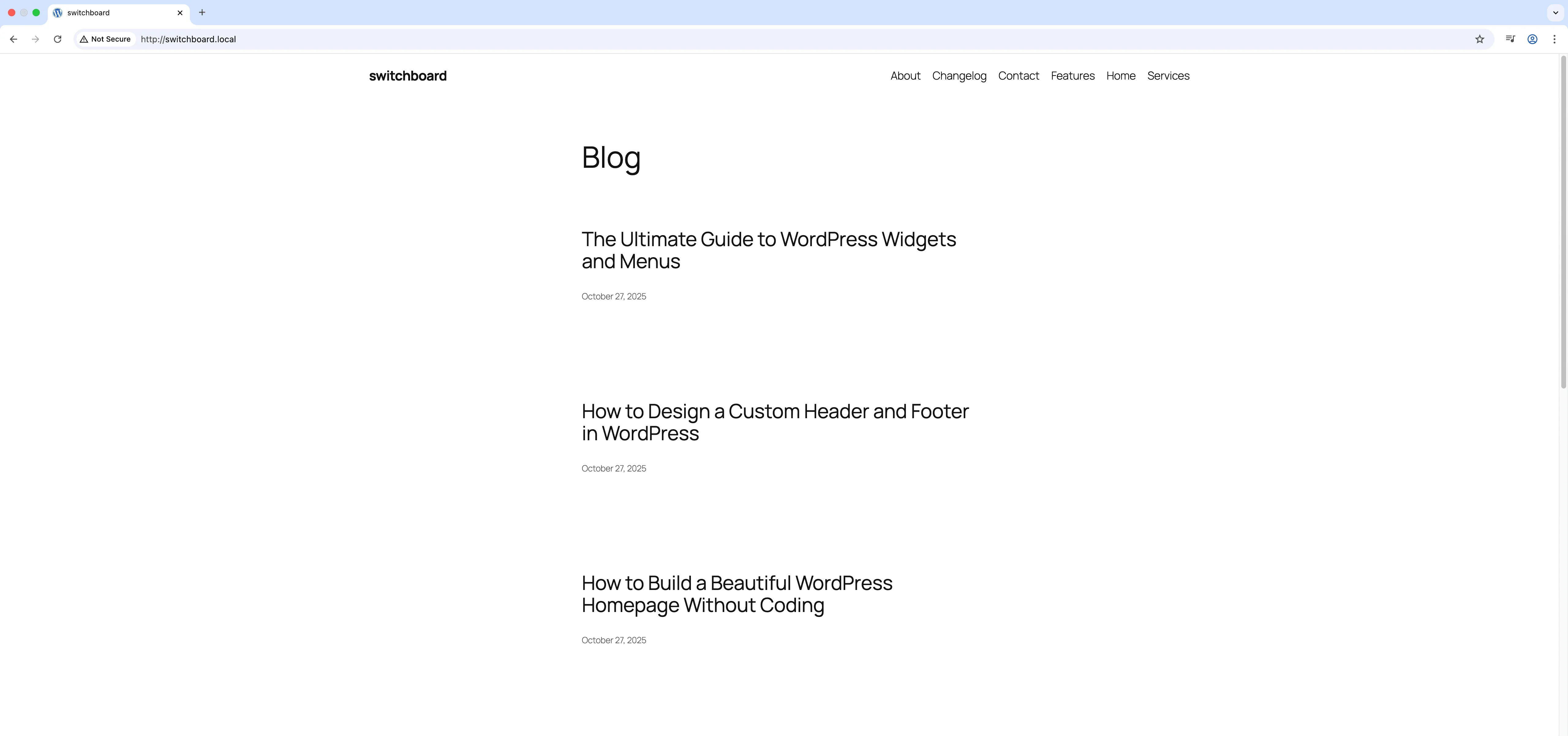 After - Disable Admin Bar (Frontend) module