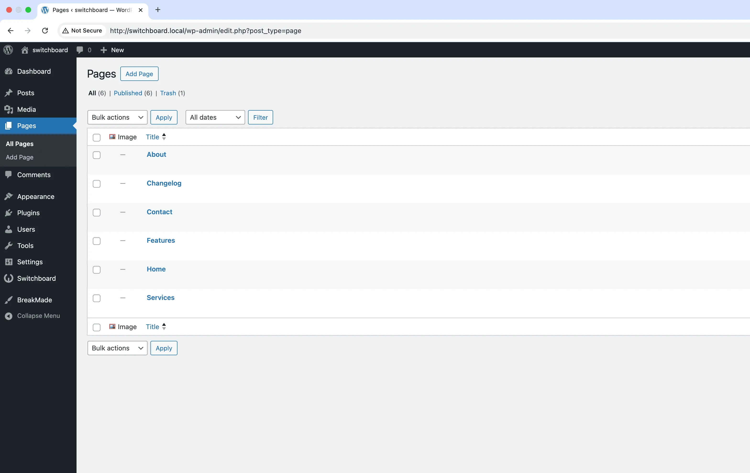 After (pages) - Featured Image Column module