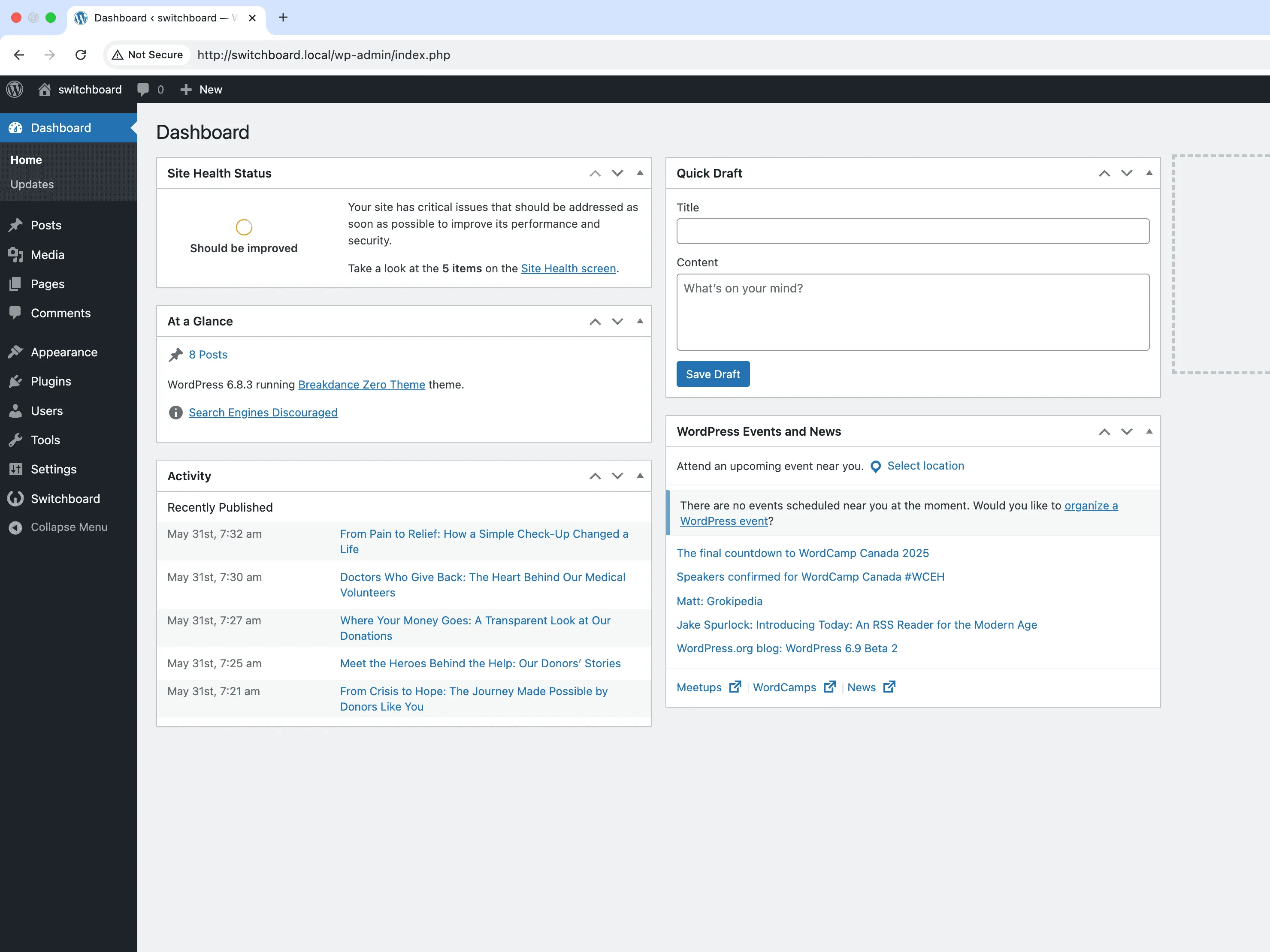 After - Hide Admin Notices module