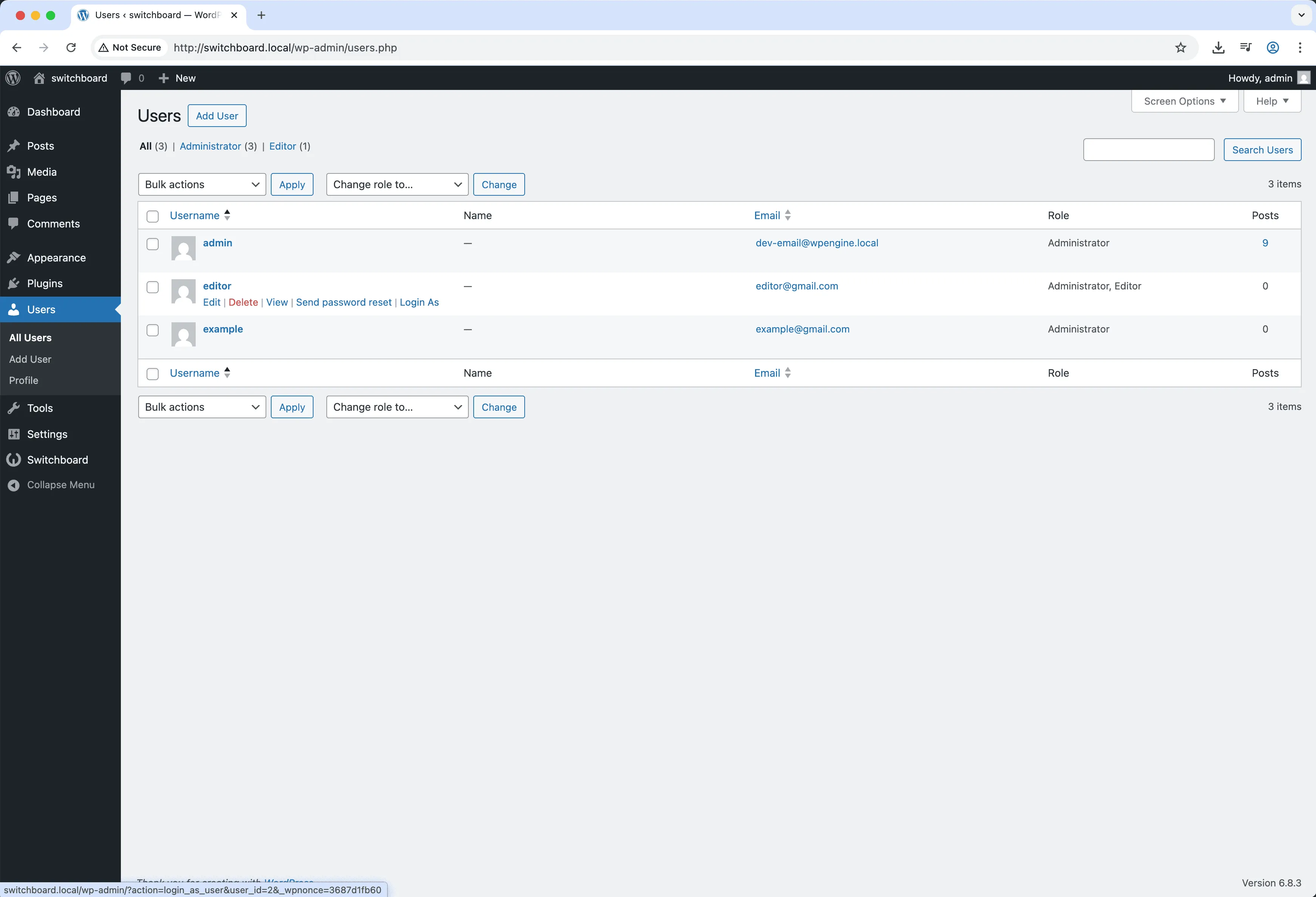 After - Login As User module