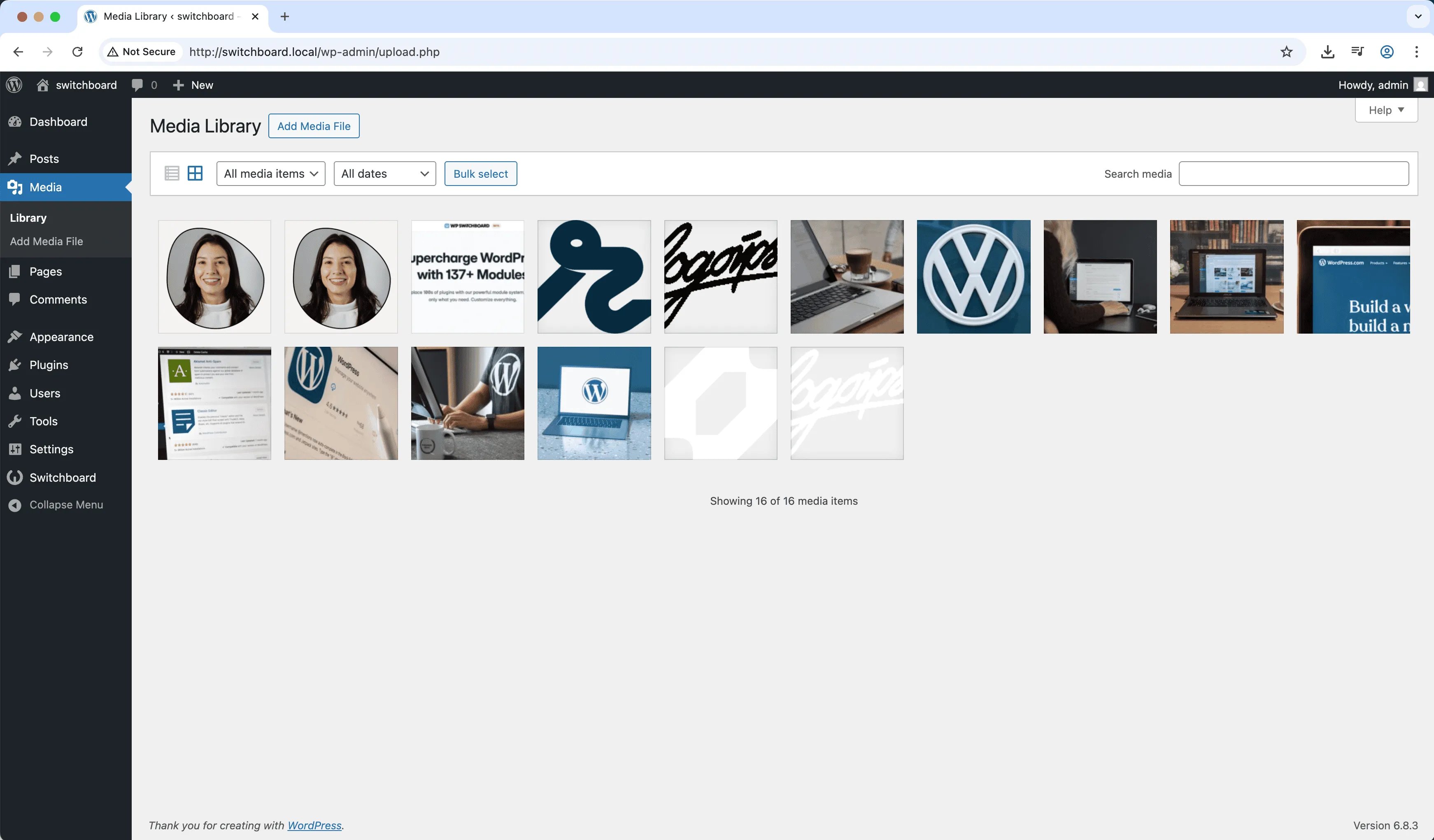Before - Media Categories module