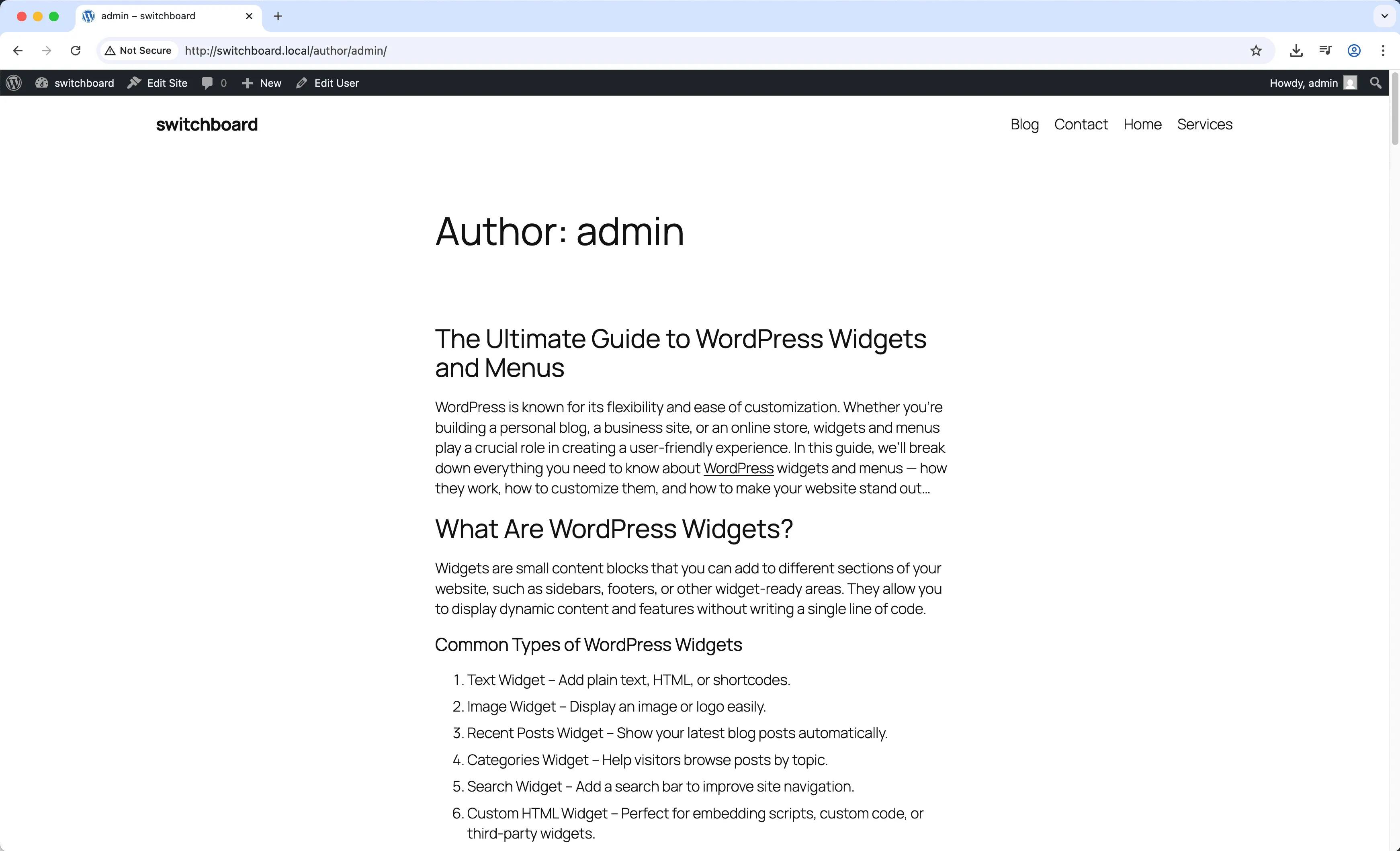 Before - Obfuscate Author Slugs module