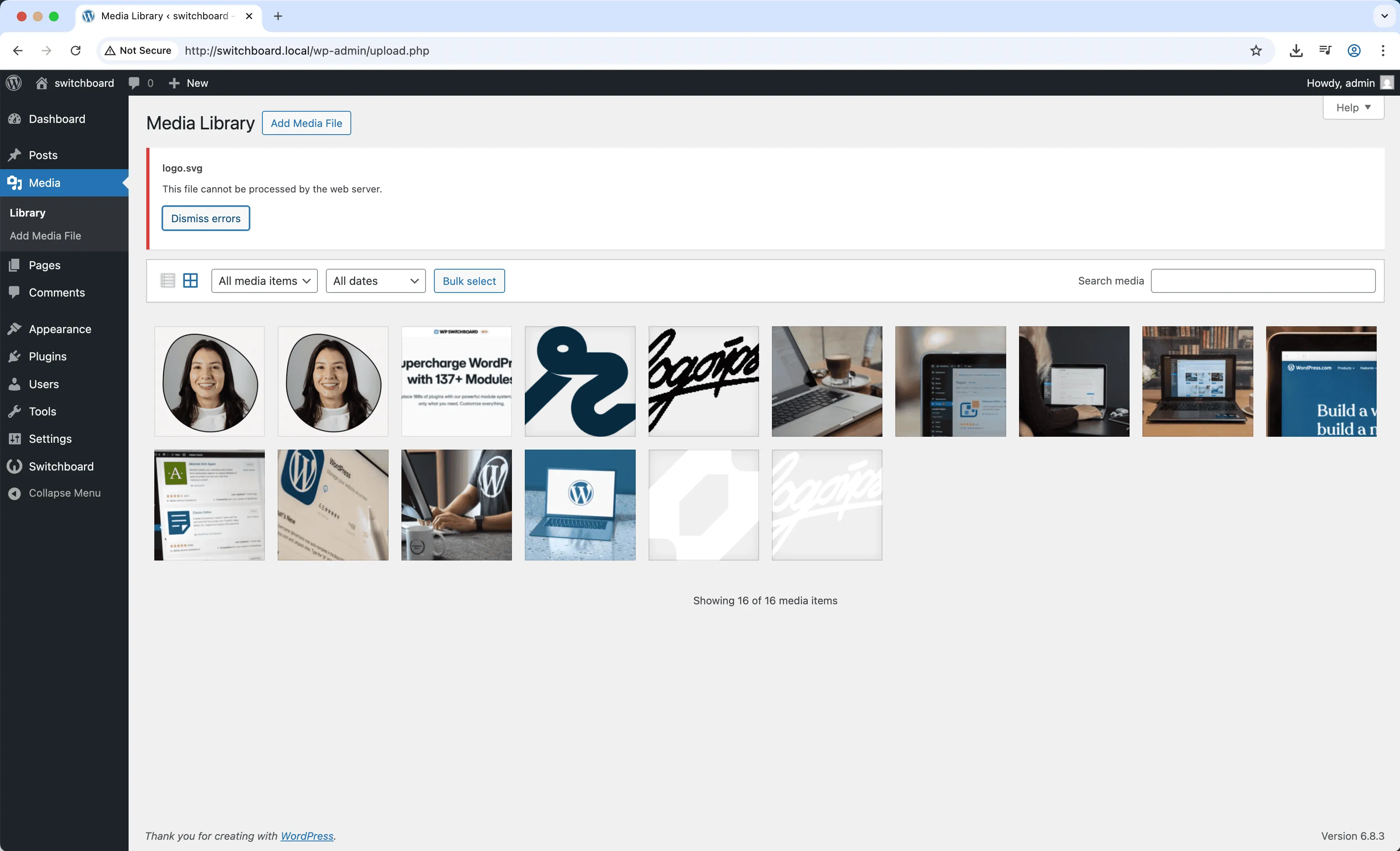 Before - SVG Support module