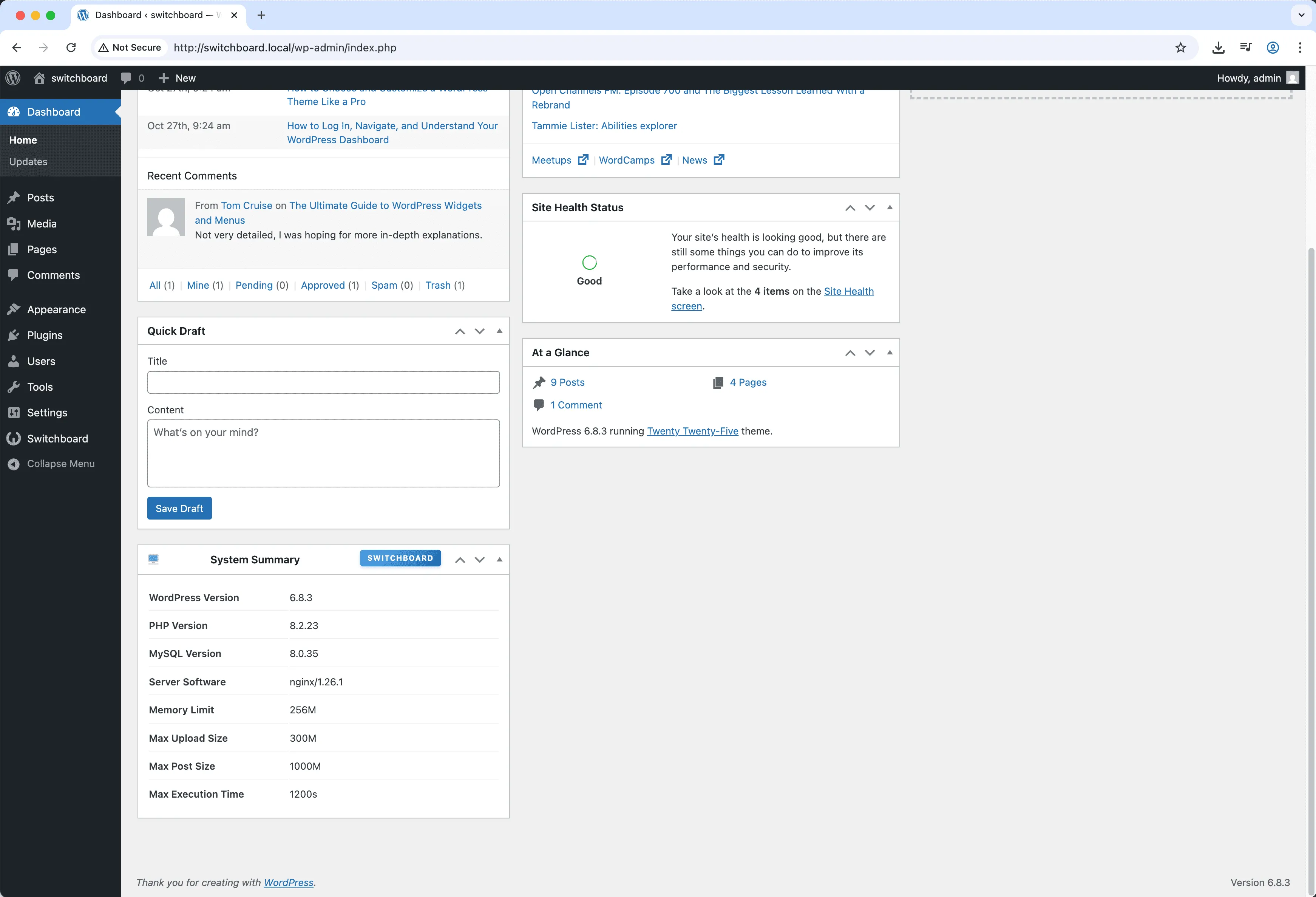 After - System Summary module