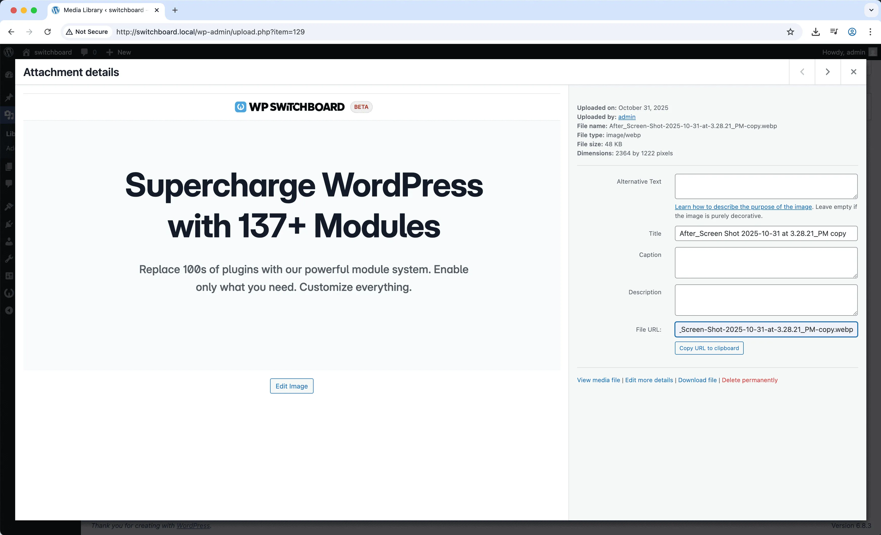 After - WebP Conversion module